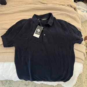 Rodd & Gunn Navy Masons Flat Knit Polo